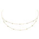  Necklaces with stone - Bolletjes - Anchor - 14k Gold - 45cm