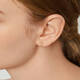  Boucles d'oreilles à puces - Ovale Zircone - 