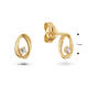  Boucles d'oreilles à puces - Ovale Zircone - 