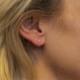  Boucles d'oreilles à puces - Rond Zircone - - Ø 3mm
