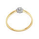 Ringen met steen - Rosette - 0.09ct