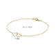 Double Heart Bracelet - 16-17-18cm - 585