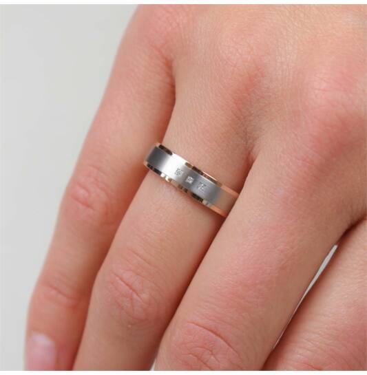  Ring - Titanium - Diamant - 0.015ct