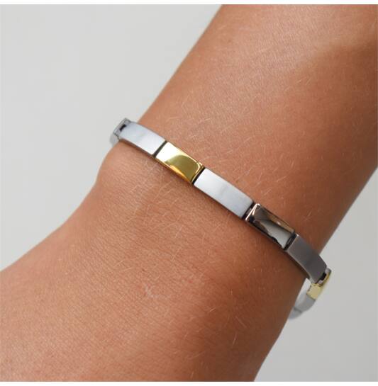  Link bracelets - Titanium - 20cm