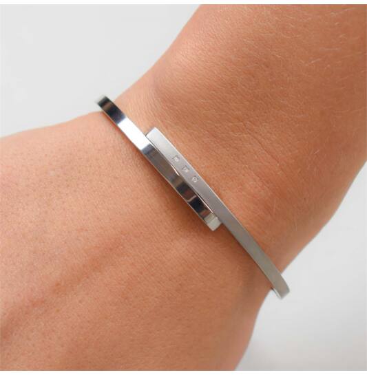  Bangles - Titanium - Diamond - 0.01ct