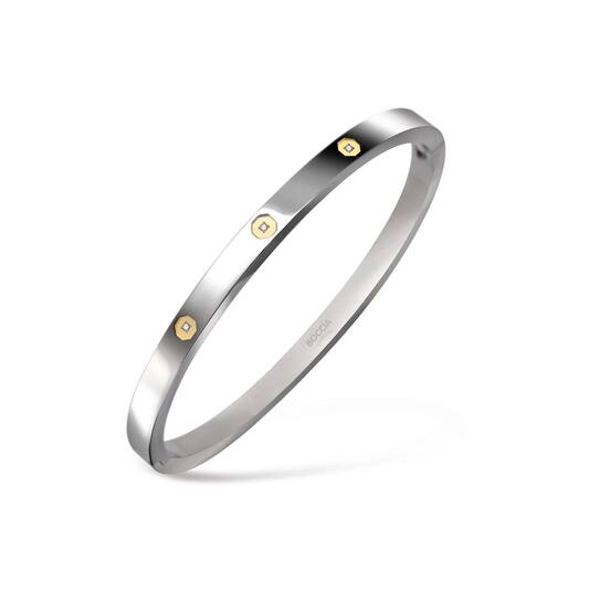  Bracelets - Titane - Diamant - 19cm