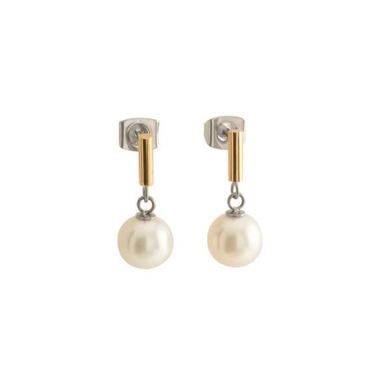  Ohrstecker - Titan - Perle