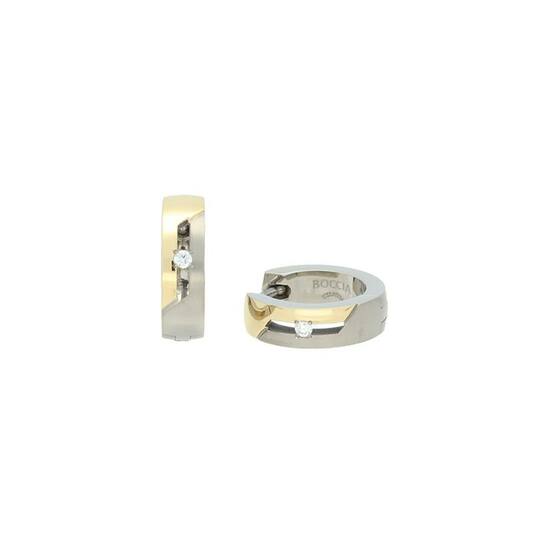  Ohrringe - Titan - Diamant - 0.02ct - 1,5cm - 14mm