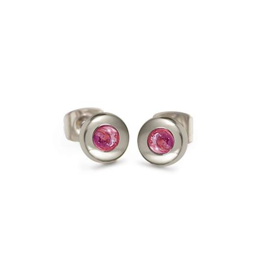  Boucles d'oreilles à puces - Titane - Tourmaline