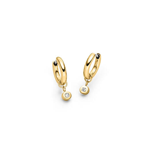  Ohrringe - Titan - Diamant - 0.04ct - 2cm - 16mm