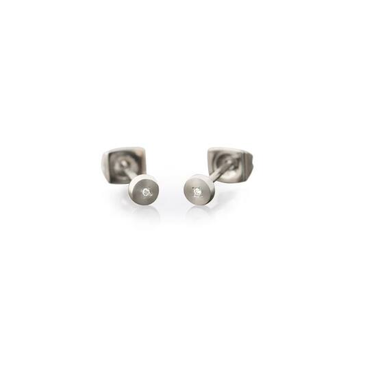  Ear studs - Titanium - Diamond - 0.015ct
