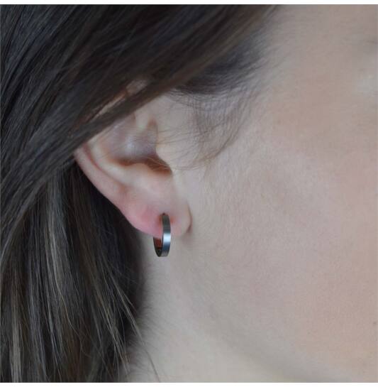  Oorringen - Titanium - 14mm