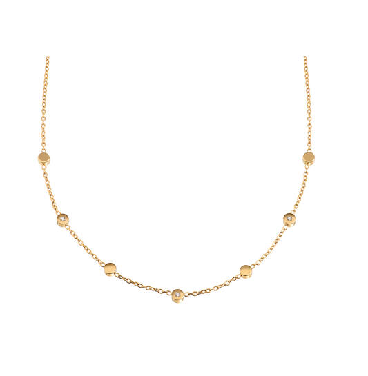  Link necklaces - Titanium - Diamond - 0.015ct - 49cm