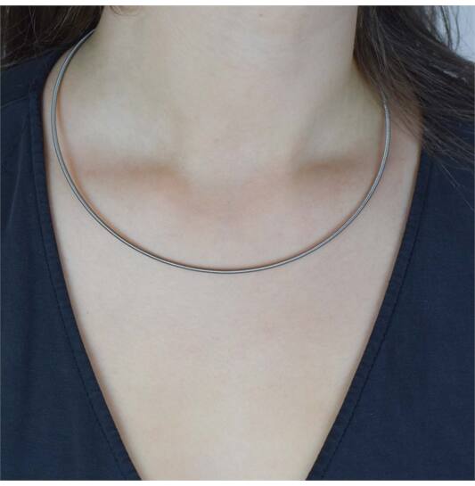  Long necklaces - Titanium - 42cm