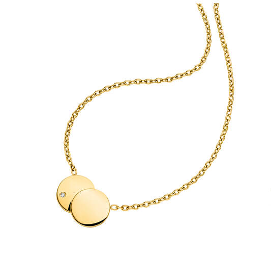  Ketten mit Anhänger - Titan - Diamant - 0.005ct - 47cm