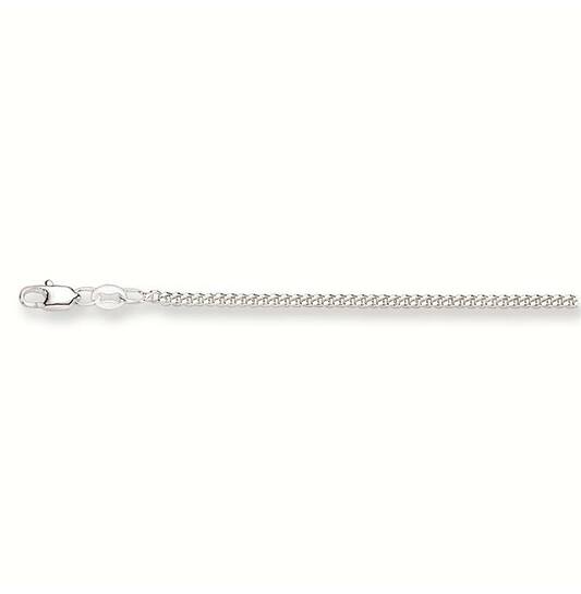 Colliers en longueur - Gourmette - 2.1mm - 42cm - Argent - 5.1gr