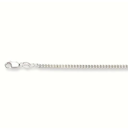  Colliers en longueur - Gourmette - 2.5mm - 42cm - Argent - 5.9gr