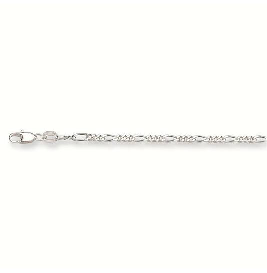  Länge Ketten - Figaro - 2.5mm - 42cm - Silber - 4.2gr