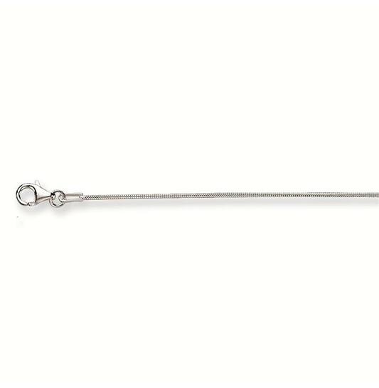  Long necklaces - Snake - 1mm - 45cm - Silver - 4.4gr