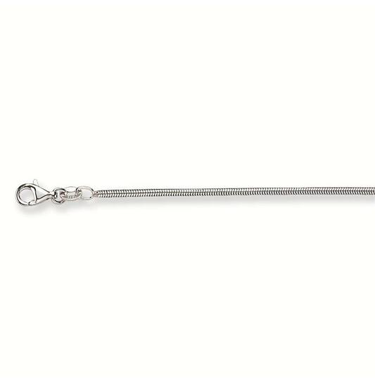  Colliers en longueur - Serpent - 2mm - 50cm - Argent - 7.5gr