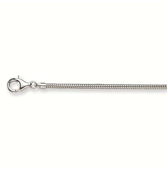  Colliers en longueur - Serpent - 2.4mm - 60cm - Argent - 13.3gr