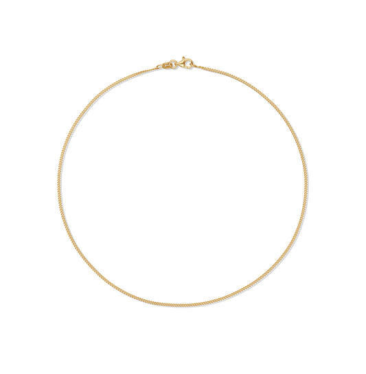  Schakelketting - Gourmet - 1.5mm - 38cm - Zilver verguld