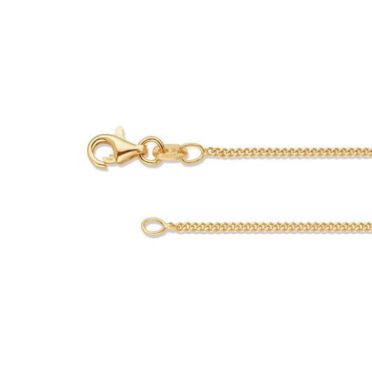  Schakelketting - Gourmet - 1.5mm - 38cm - Zilver verguld