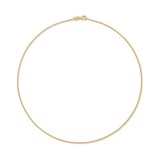  Link necklace - Gourmet - 1.5mm - 45cm - Goldplated