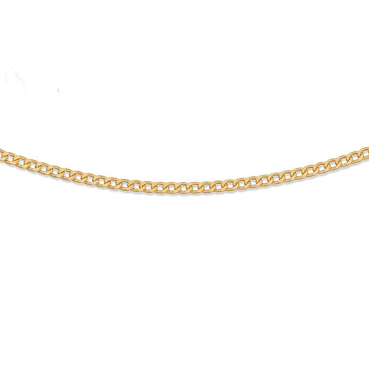  Collier à maillons - Gourmette - 1.7mm - 42cm - Argent doré