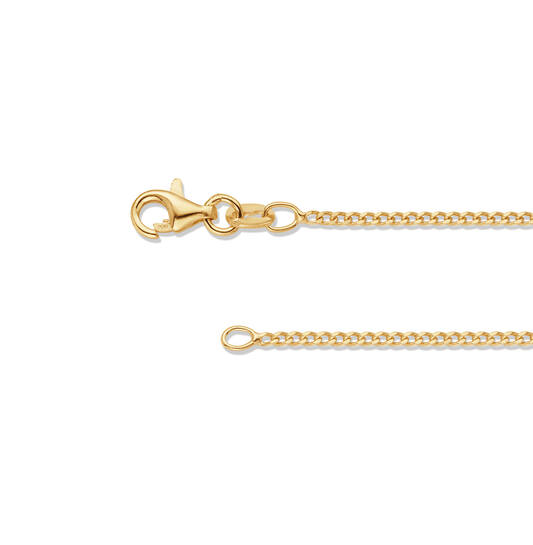 Collier à maillons - Gourmette - 1.7mm - 45cm - Argent doré