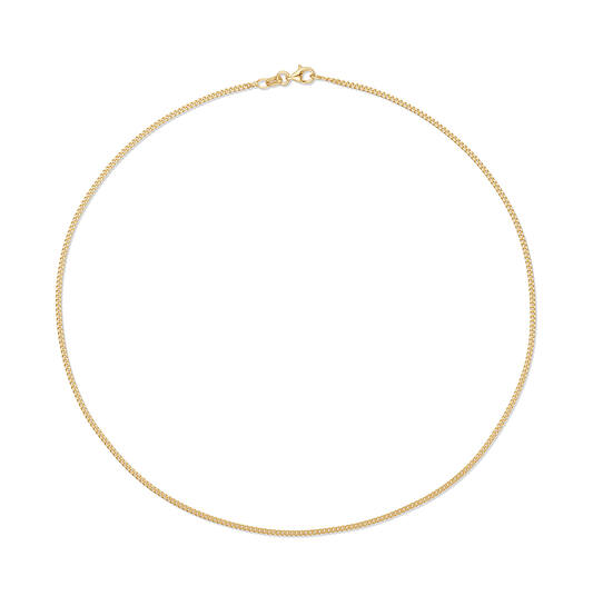  Link necklace - Gourmet - 1.9mm - 45cm - Goldplated