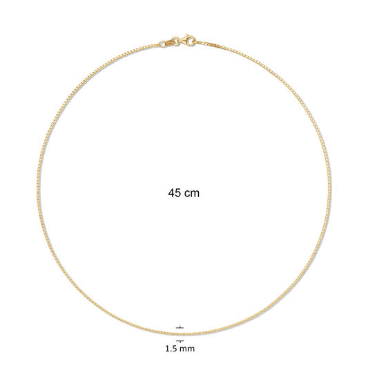  Schakelketting - Venetiaan - 1.5mm - 45cm - Zilver verguld
