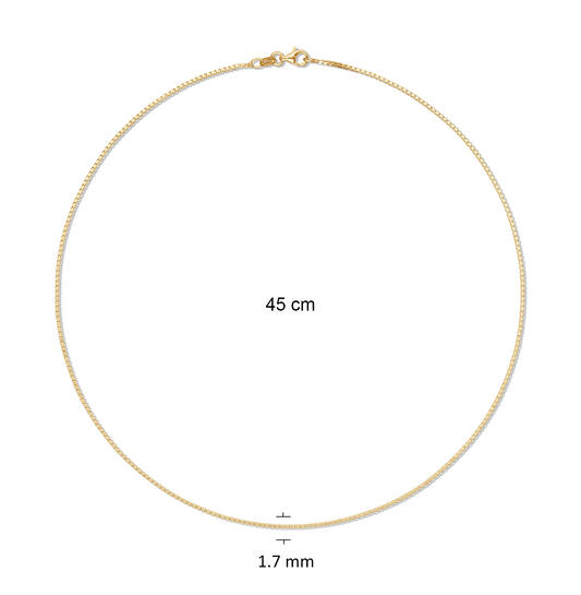  Gliederkette - Venezianisch - 1.7mm - 45cm - Vergoldet