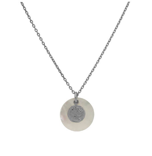  Collier - Munt - Anker - Zilver - 42cm