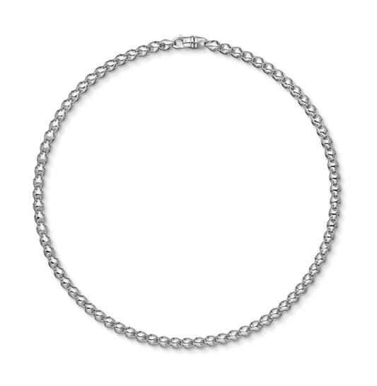 Colliers maillons - Maillon fantaisie - Argent - 50cm