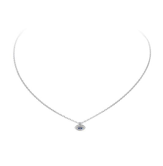  Colliers avec pierre - Oog - Ancre - Argent - 45cm