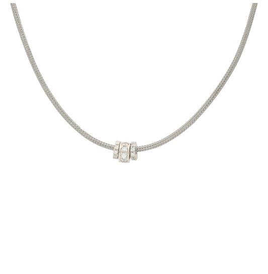  Link necklaces - Calza, Mesh, Milanese - Silver - 46-50 cm