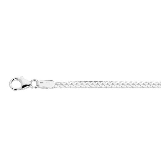  Link necklaces - Herringbone - Silver - 50cm