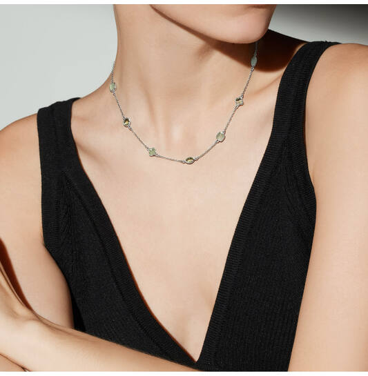  Collier - Fantasie - Jasseron - Zilver - 55cm Colors from Nature - 