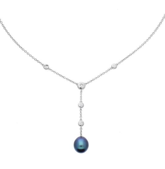  Colliers en Y - Ancre - Argent - 43cm