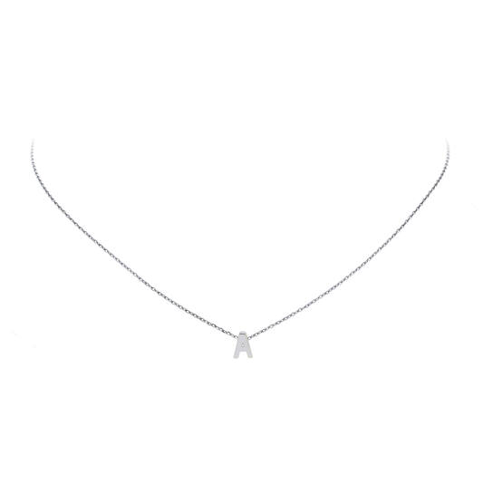 Colliers à pendentif - Letter A - Ancre - Argent - 43cm