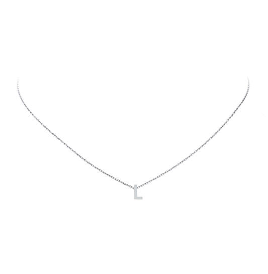  Collier - Letter L - Anker - Zilver - 43cm