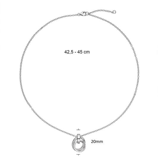  Collier - Rond - Ancre - Argent - 45cm