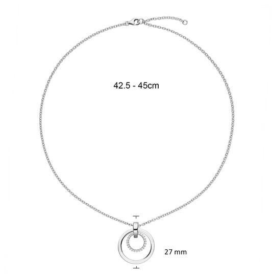  Collier - Rond - Ancre - Argent - 45cm