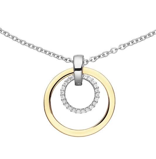  Necklaces with pendant - Round - Anchor - Silver - 45cm