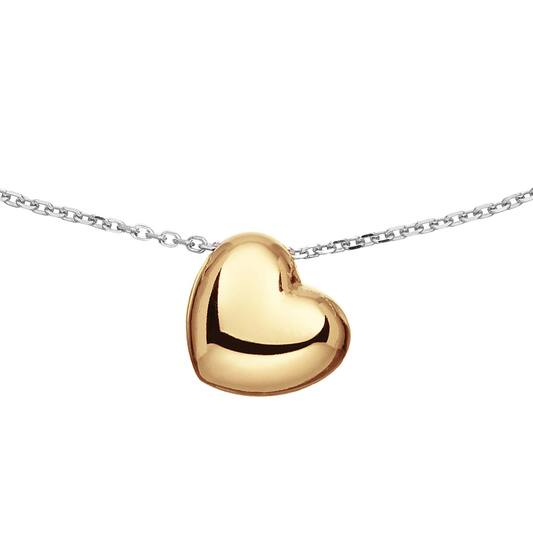  Kette - Herz - Anker - Silber - 45cm