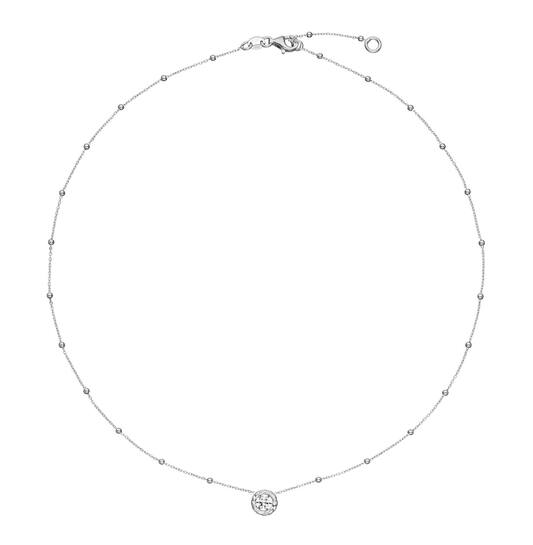  Collier - Rond - Ancre - Argent - 45cm