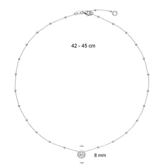  Collier - Rond - Ancre - Argent - 45cm
