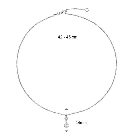  Collier - Rond - Anker - Zilver - 45cm