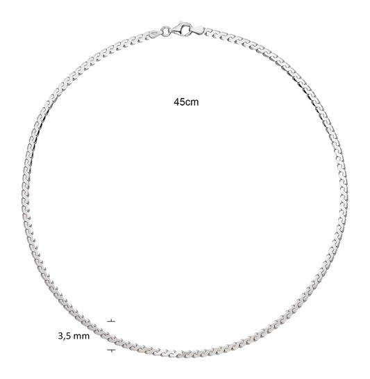  Kette - Fantasieglied - Silber - 45cm